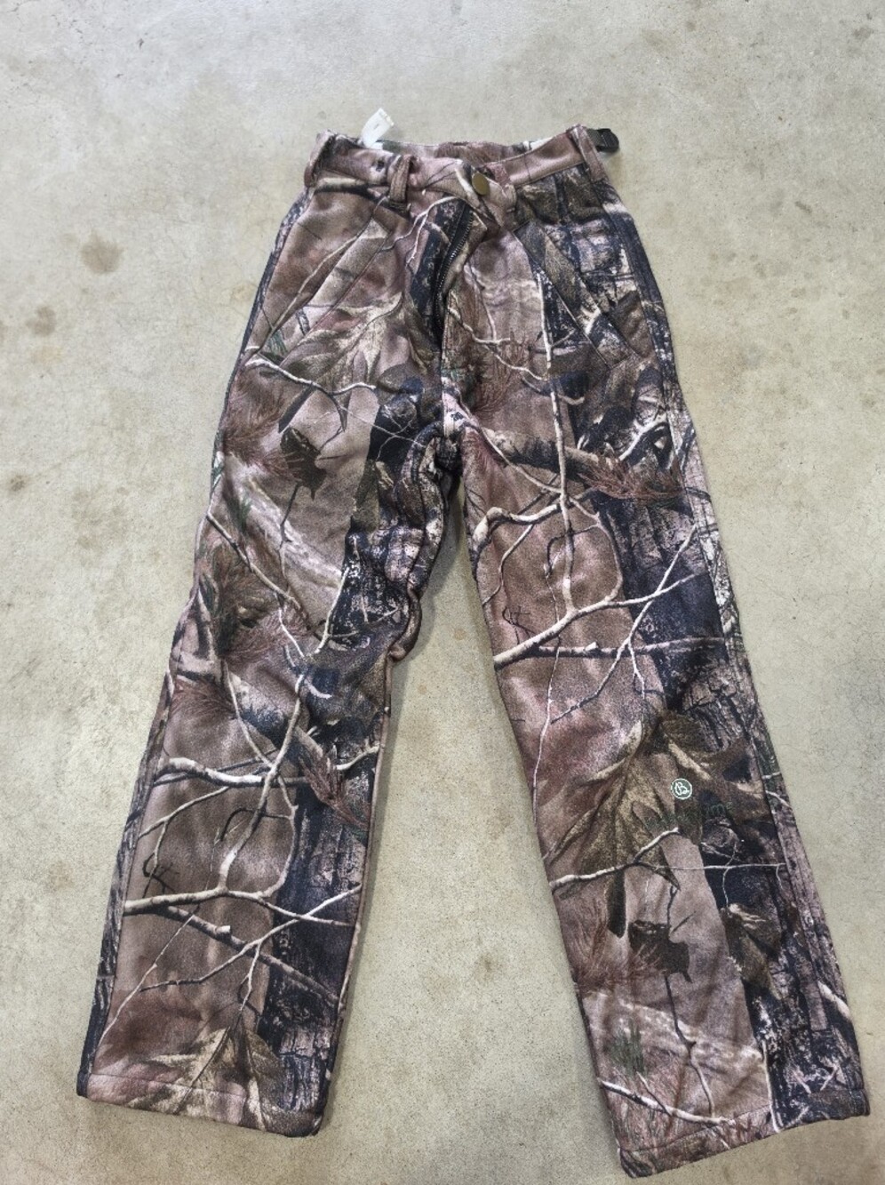 Lucky Bums Youth Camo Hunting Pants Fleece Lined Waterproof Size XS